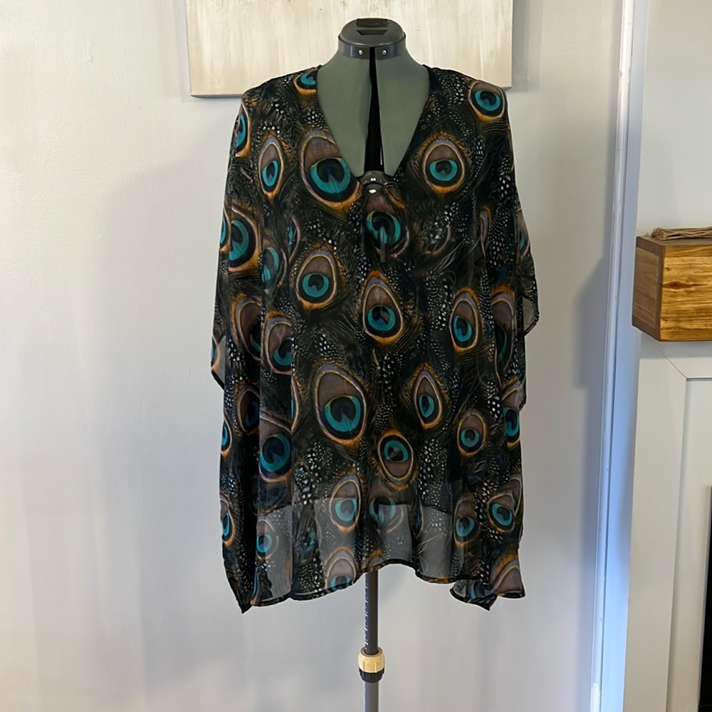 Show Me Your Mumu Multicolor Peta Kaftan Tunic Blouse, Bundle of 3, Size L